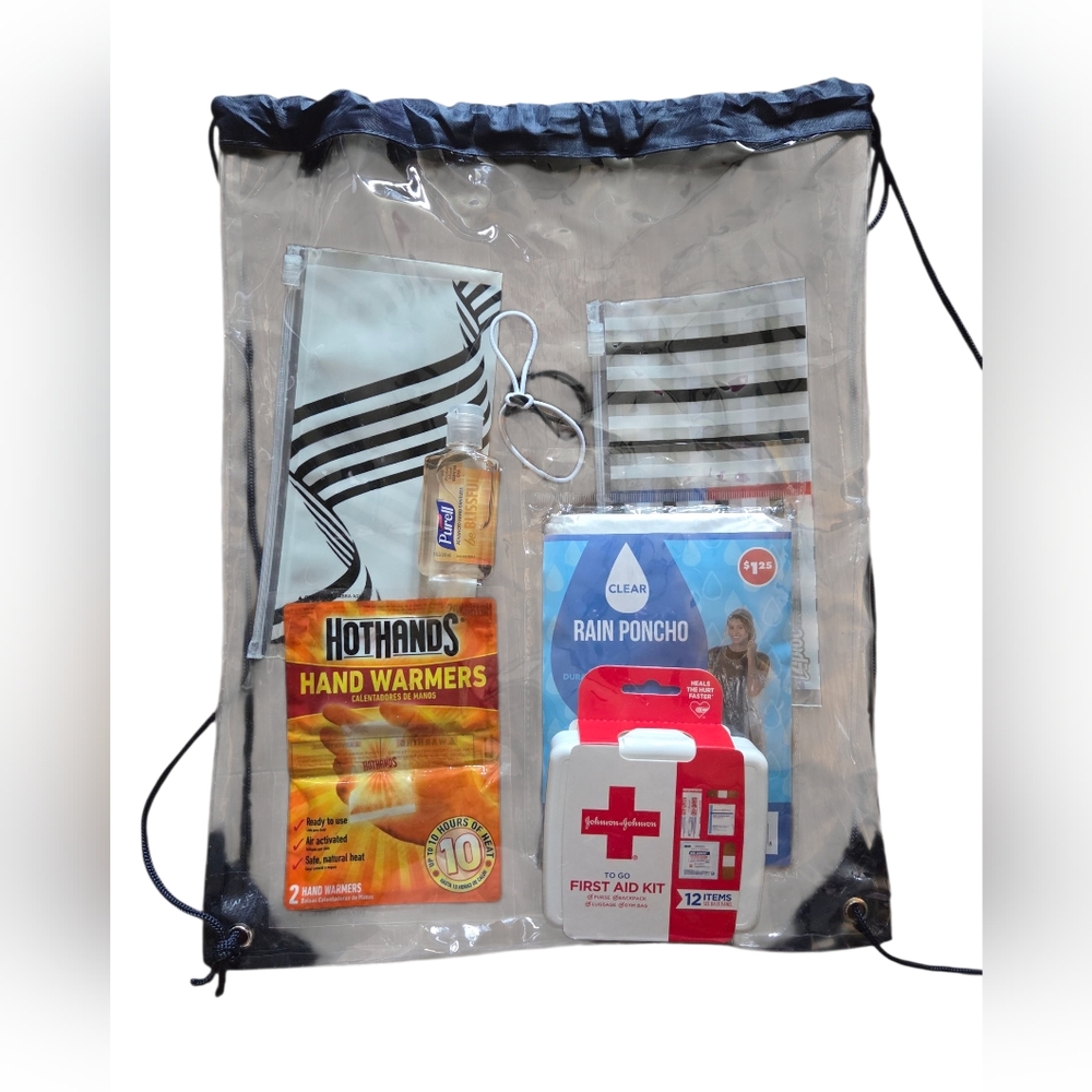 Sports, Band Mom/Dad Clear Drawstring Bag with Essentials 17x23 In Bag